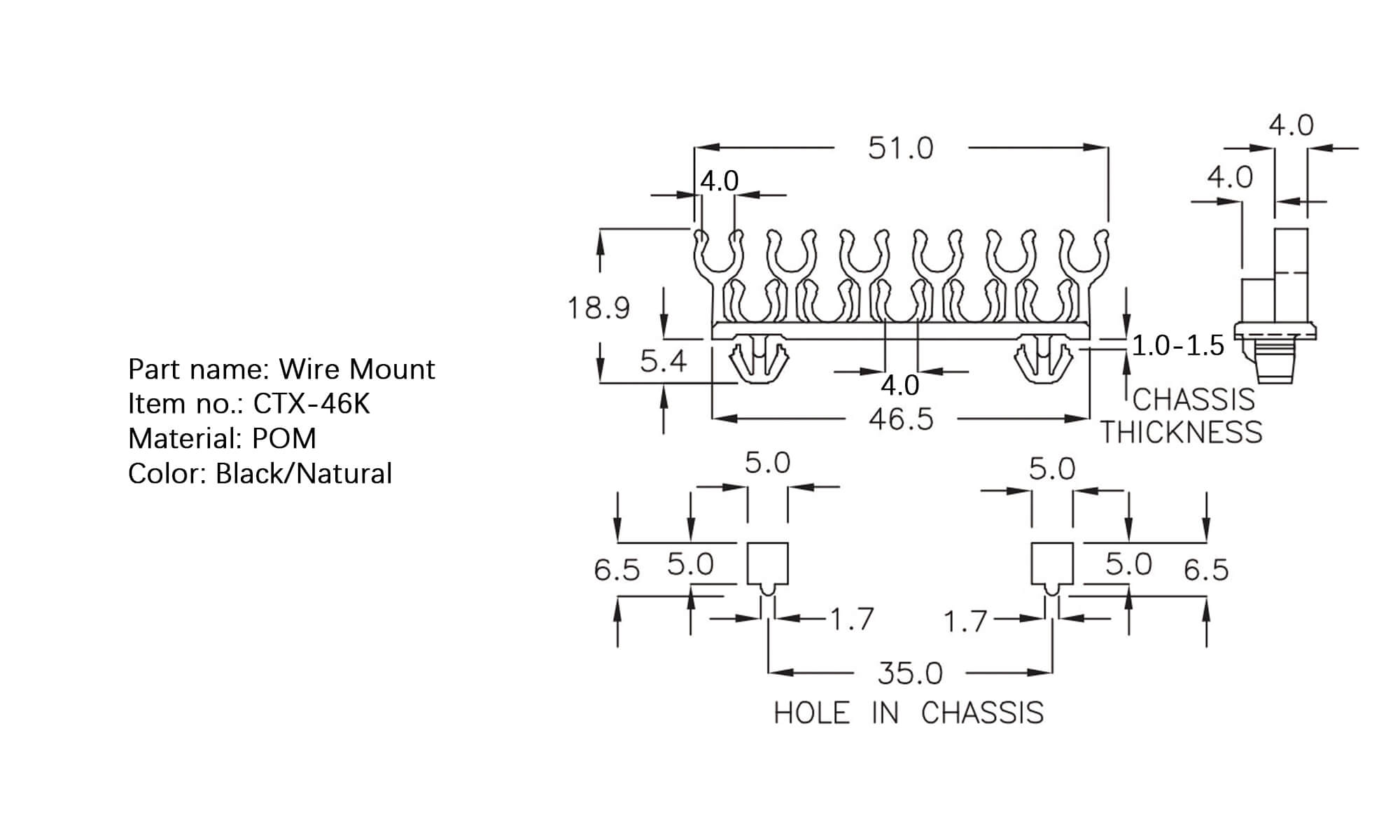 Plastic Wire Mount CTX-46K